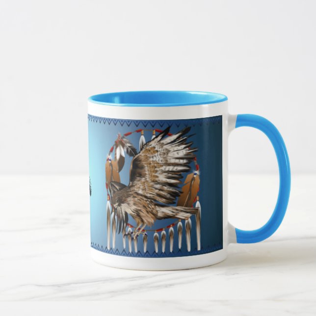 Flying Hawk Dreamcatcher Mug (Right)