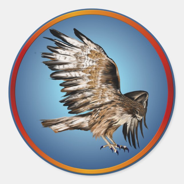 Flying Hawk Sticker (Front)