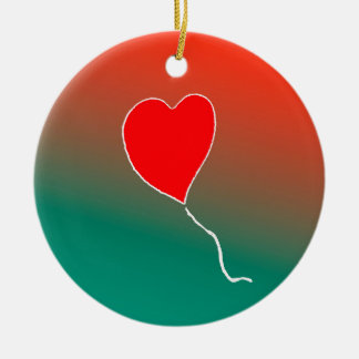 Flying heart ceramic tree decoration