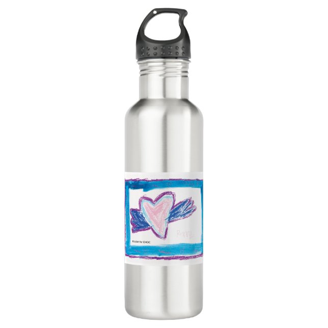 Flying Heart - Kids Art for CHOC  710 Ml Water Bottle (Front)