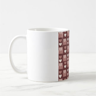 flying hearts, love envelopes and mobile phones coffee mug