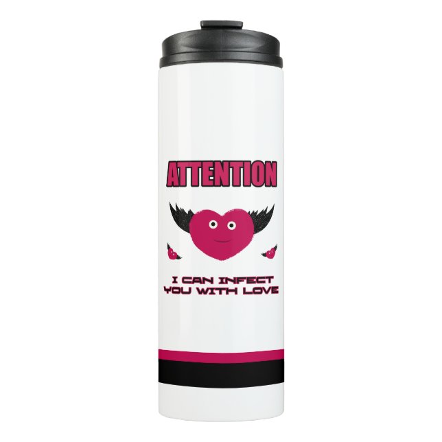 Flying hearts thermal tumbler (Front)