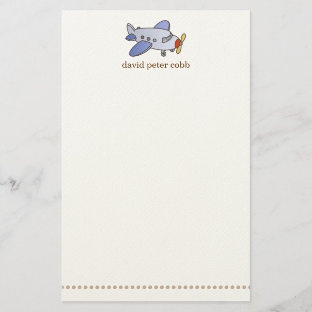 Flying High Aeroplane Stationery (Front)