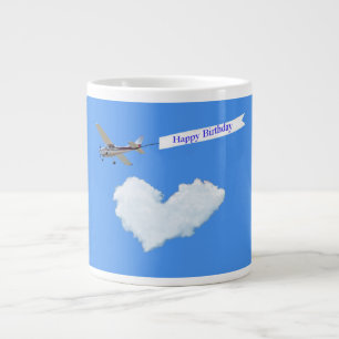 Flying High Birthday Banner Large Coffee Mug