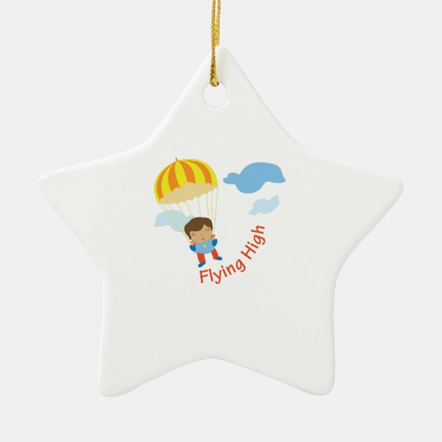 Flying High Ceramic Tree Decoration (Front)