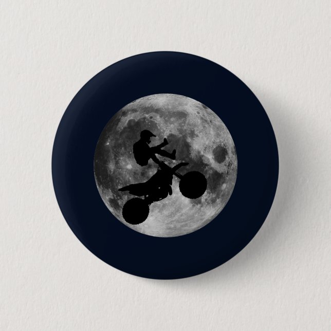 Flying High (motocross) 6 Cm Round Badge (Front)
