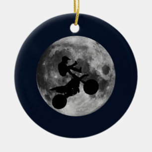 Flying High (motocross) Ceramic Tree Decoration