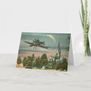 Flying High Over Old Chapel Card