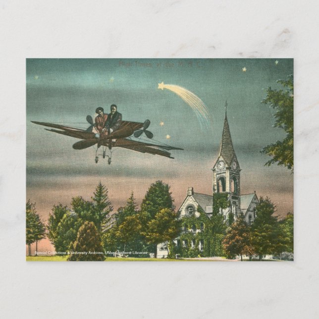 Flying High Over Old Chapel Postcard (Front)
