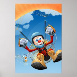 Flying High Paramotor Poster