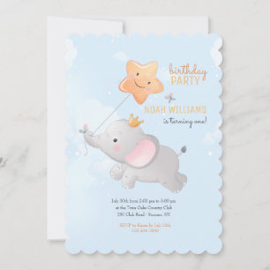 Flying High Whimsical Birthday Party Invitation