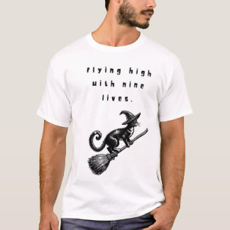 "Flying High with Nine Lives. T-Shirt