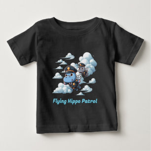 "Flying Hippo Patrol" Baby T-Shirt