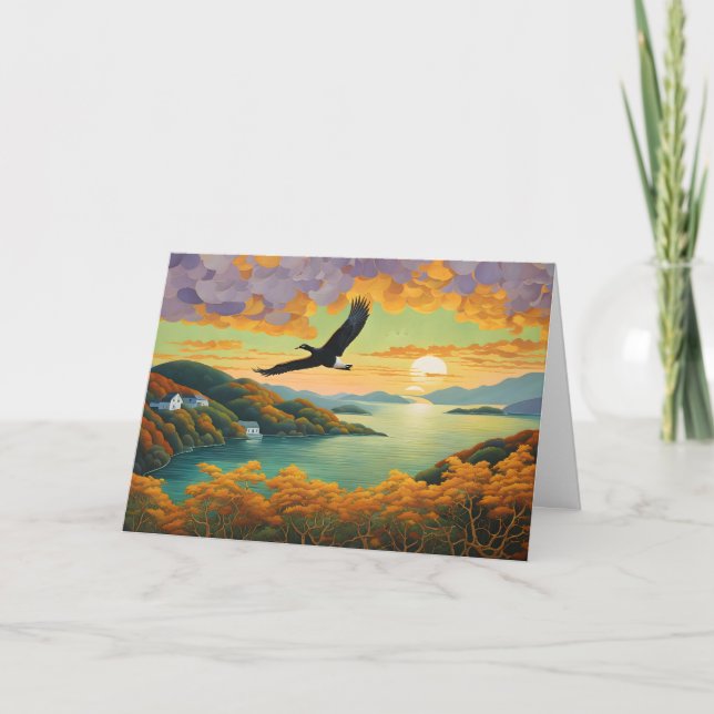 Flying Home Father's Day Holiday Card (Front)