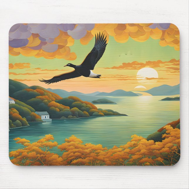 Flying Home Mouse Pad (Front)