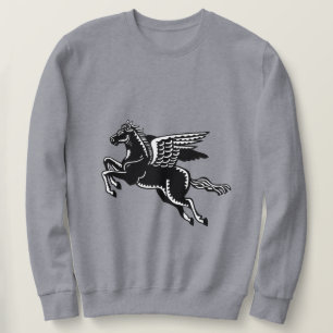 Flying Horse - Black and White Sweatshirt