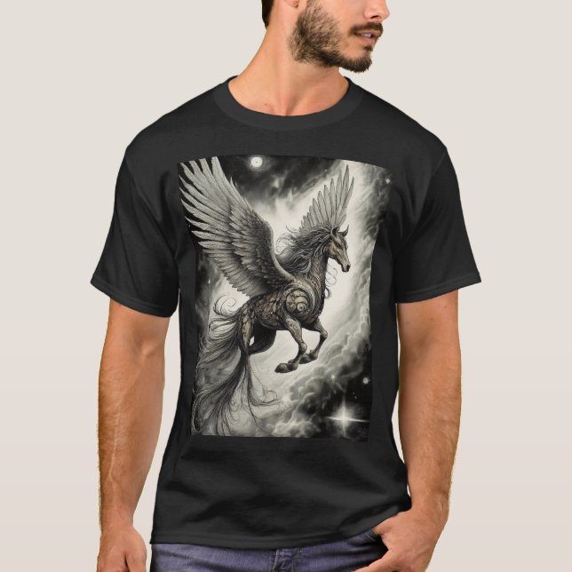 Flying Horse Mythical Creature T-Shirt (Front)