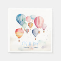 Flying hot air balloons its a boy paper fun