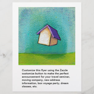 Flying house travelling home fun colourful happy a flyer