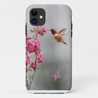 Flying Hummingbird and Flowers Case-Mate iPhone Case