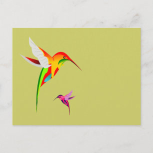Flying Hummingbirds Postcard
