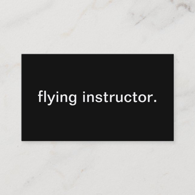 Flying Instructor Business Card (Front)