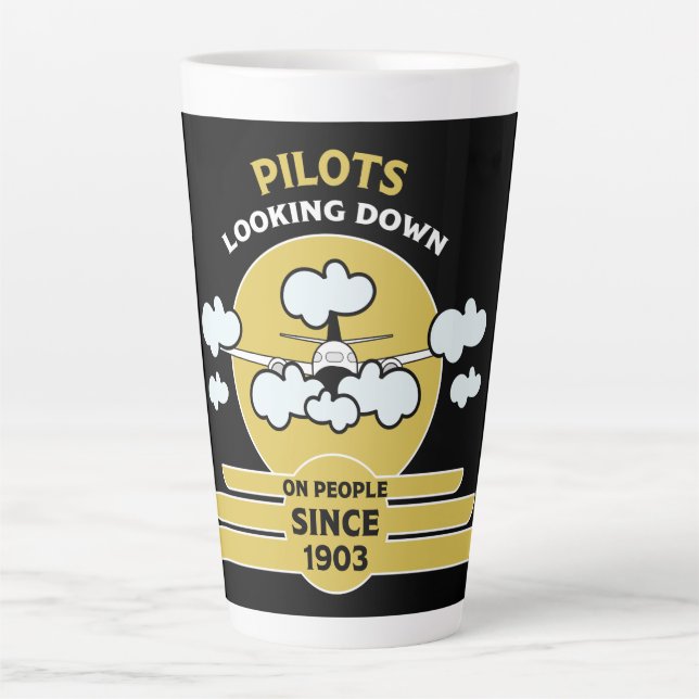 Flying Instructor | Flying School | Graduate | Pro Latte Mug (Front)