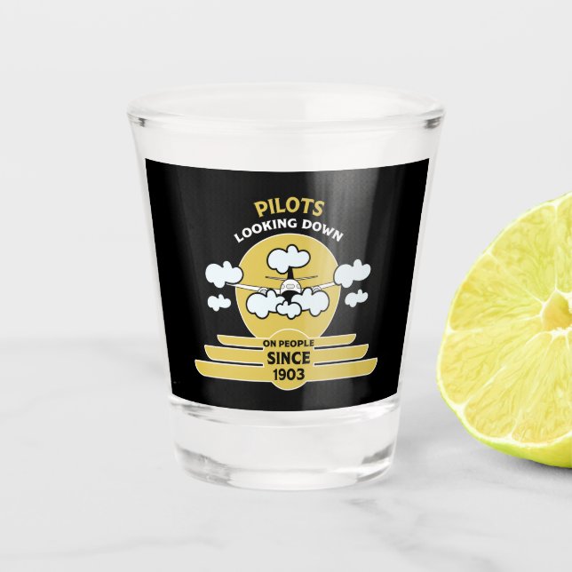 Flying Instructor | Flying School | Graduate | Pro Shot Glass (Front)