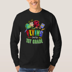 Flying Into 1st Grade Ladybug Back To School First T-Shirt