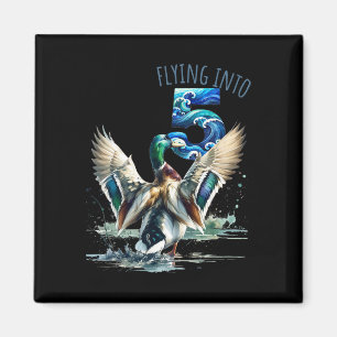 Flying Into 5 Duck Hunting 5th Birthday Party 5 Ye Magnet