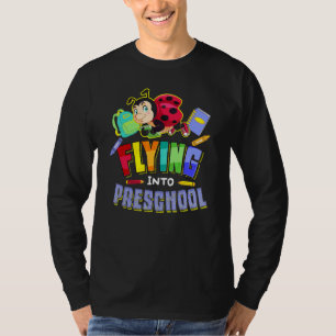 Flying Into Preschool Ladybug Back To School First T-Shirt