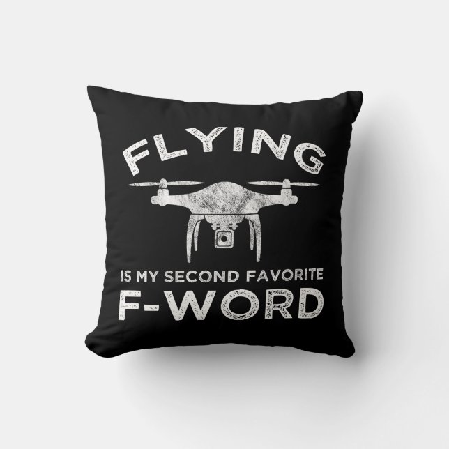 Flying Is My Second Favourite F-Word Cushion (Front)