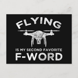 Flying Is My Second Favourite F-Word Postcard