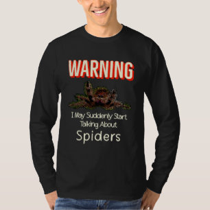 Flying Jumping Spider Warning Spooder Mom Spooder  T-Shirt