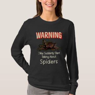 Flying Jumping Spider Warning Spooder Mom Spooder T-Shirt