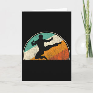 Flying Kick Silhouette Card