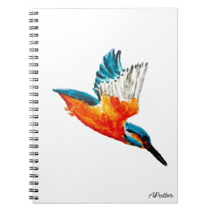 Flying Kingfisher Spiral Notebook