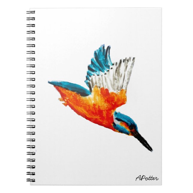 Flying Kingfisher Spiral Notebook (Front)
