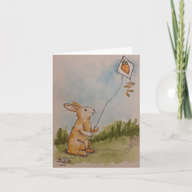 Flying Kite Hare Card (Front)