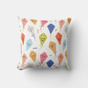 Flying kites nursery family cushion