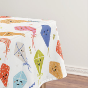Flying kites nursery family  tablecloth