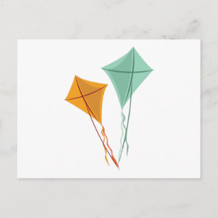 Flying Kites Postcard