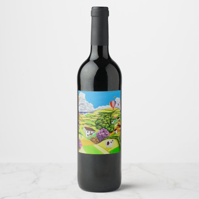 Flying kites wine label (Front)
