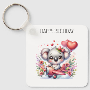 Flying Koala Birthday Key Ring