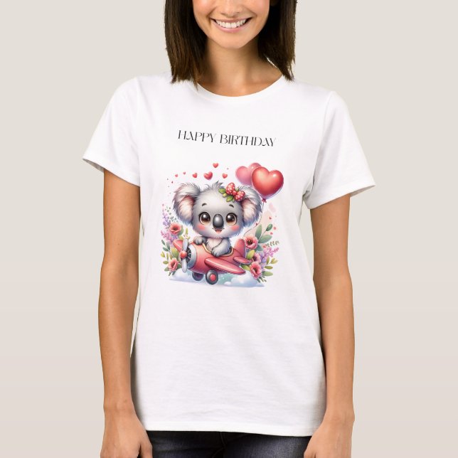 Flying Koala Birthday T-Shirt (Front)