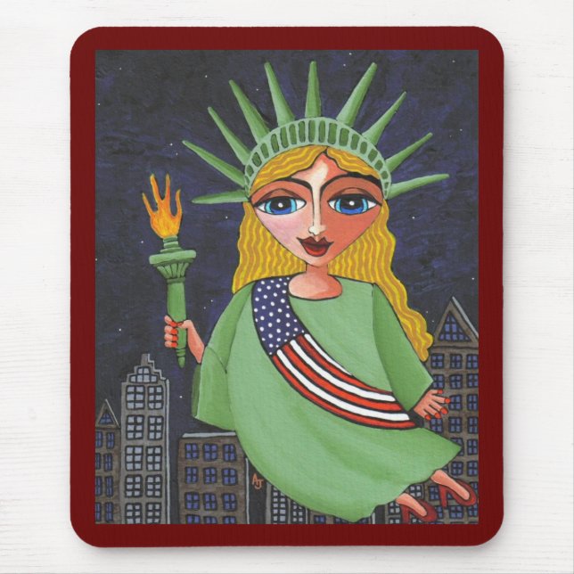Flying Lady Liberty - mousepad #2 (Front)