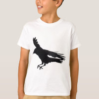Flying Landing Black Crow Art