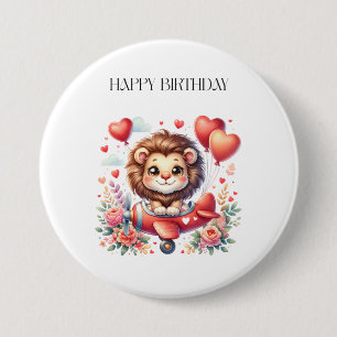 Flying Lion Birthday 7.5 Cm Round Badge
