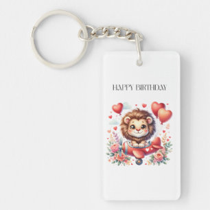 Flying Lion Birthday Key Ring