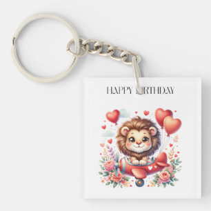 Flying Lion Birthday Key Ring